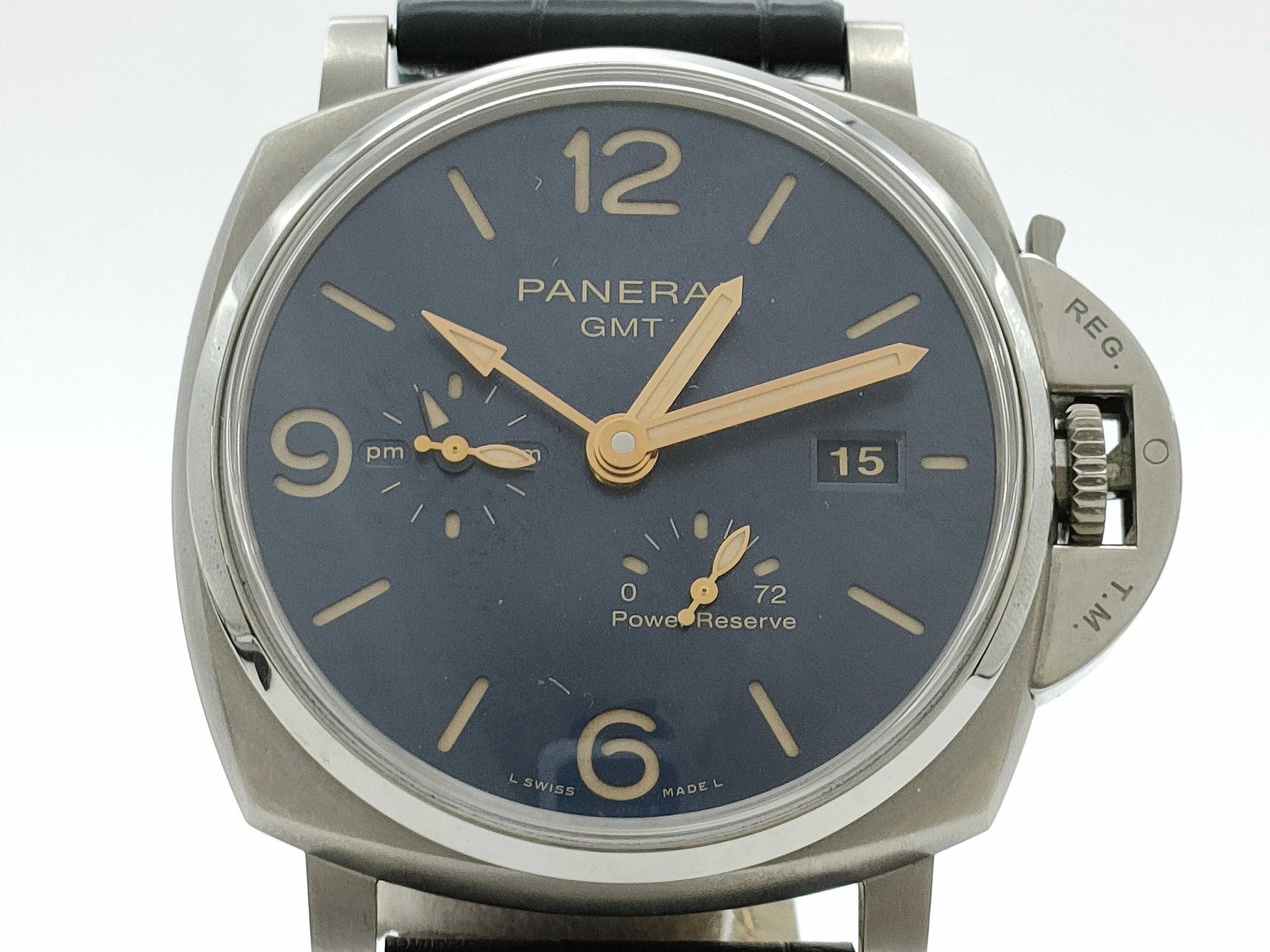 PANERAI Panerai Luminor PAM00964 Doue GMT Power Reserve OP7198 PL0074111 V0353/1000 Navy Dial Automatic Men's Watch