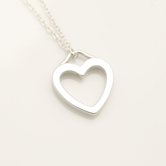 Tiffany & Co. Sentimental Heart Necklace Pendant, Sterling Silver , Weight: 2.68g