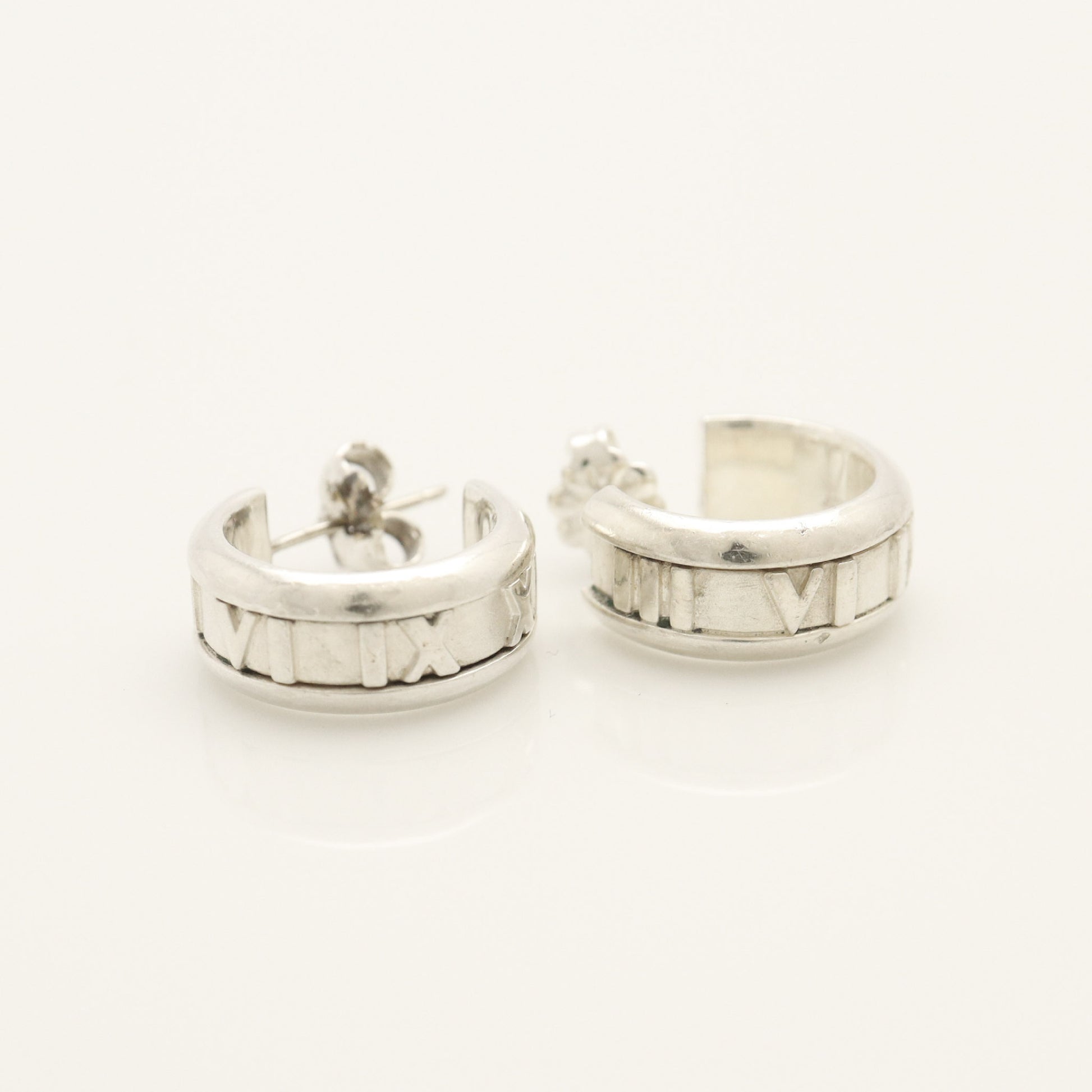 Tiffany & Co. Atlas Hoop Earrings, 925 Sterling Silver, 7.31g