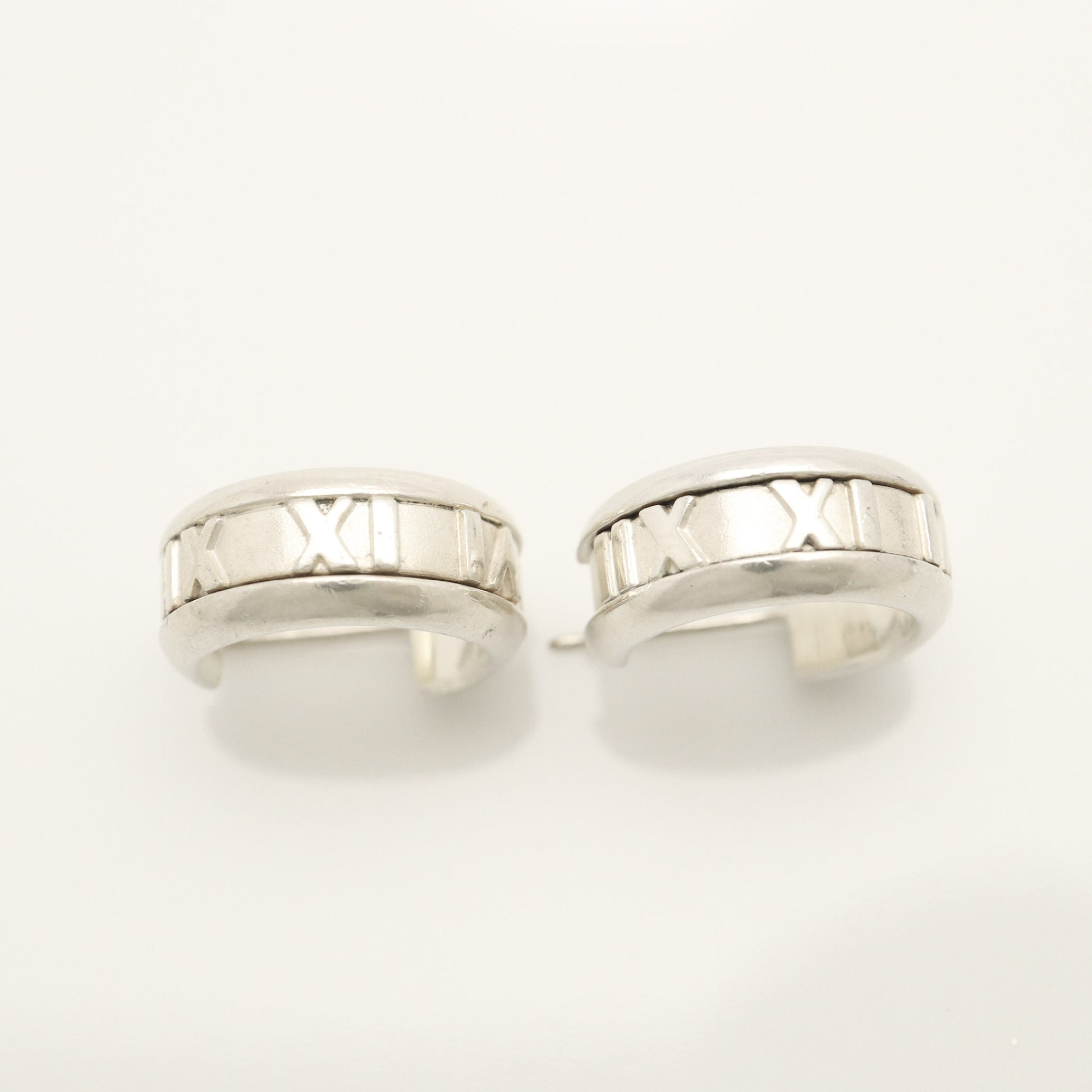 Tiffany & Co. Atlas Hoop Earrings, 925 Sterling Silver, 7.31g