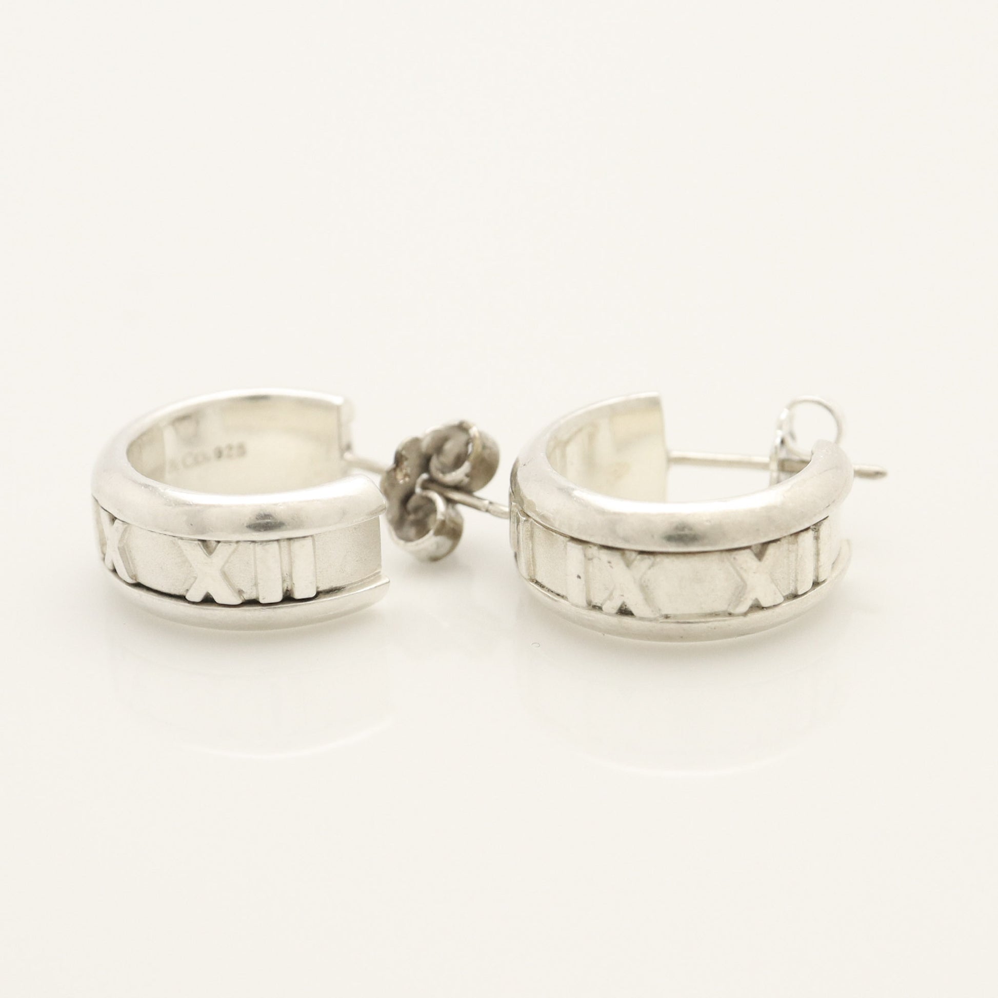 Tiffany & Co. Atlas Hoop Earrings, 925 Sterling Silver, 7.31g