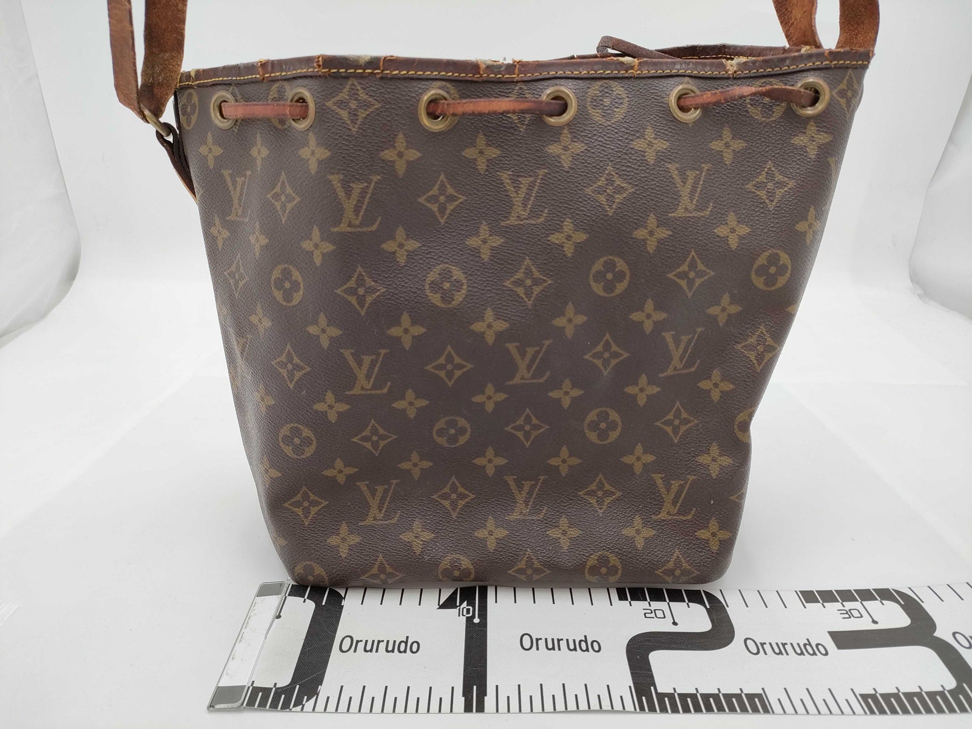 LOUIS VUITTON Monogram Petit Noe Brown Shoulder Bag
