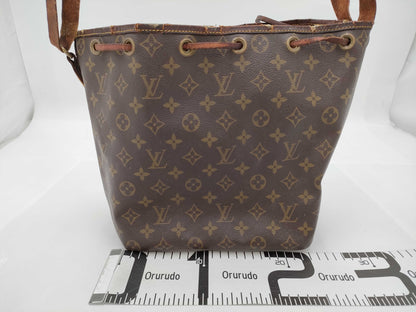 LOUIS VUITTON Monogram Petit Noe Brown Shoulder Bag