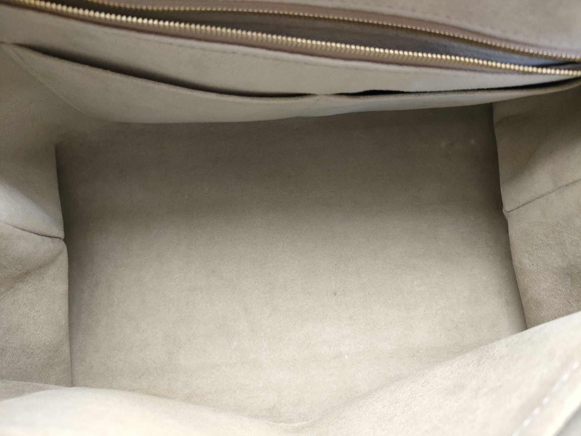 LOUIS VUITTON RFID Verified, Serial Number Unverifiable, Monogram Empreinte Grand Palais MM M45833 Beige Handbag, RFID Enabled