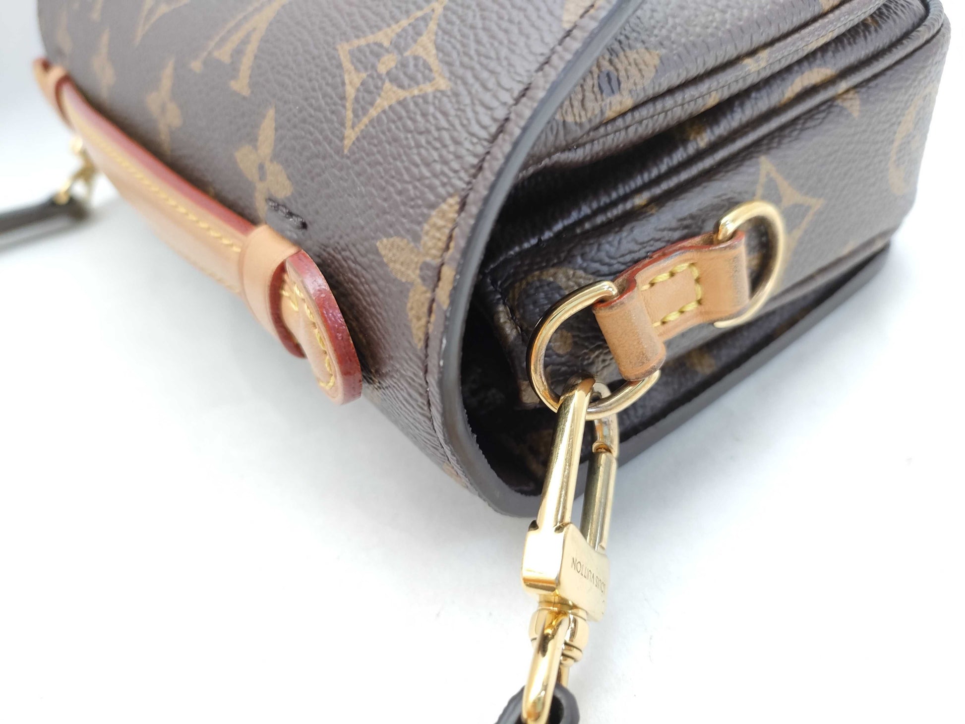LOUIS VUITTON RFID Verified, Serial Number Unverifiable, Monogram Louis Vuitton Monogram Pochette Metis EW M46279 Brown RFID Enabled Shoulder Bag