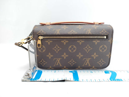 LOUIS VUITTON RFID Verified, Serial Number Unverifiable, Monogram Louis Vuitton Monogram Pochette Metis EW M46279 Brown RFID Enabled Shoulder Bag