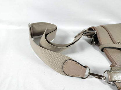 HERMES Evelyne 3 33 GM Taurillon Clemence Etoupe Shoulder Bag with Silver Hardware, 2010