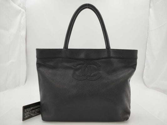 CHANEL Caviar Skin Coco Mark Tote Bag