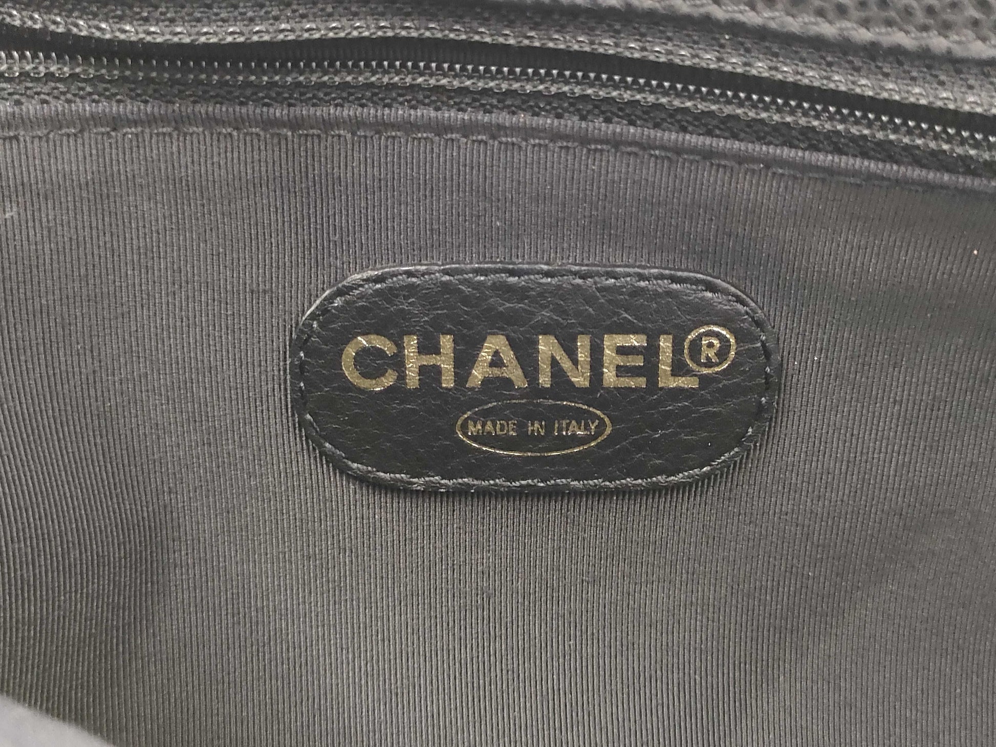 CHANEL Caviar Skin Coco Mark Tote Bag
