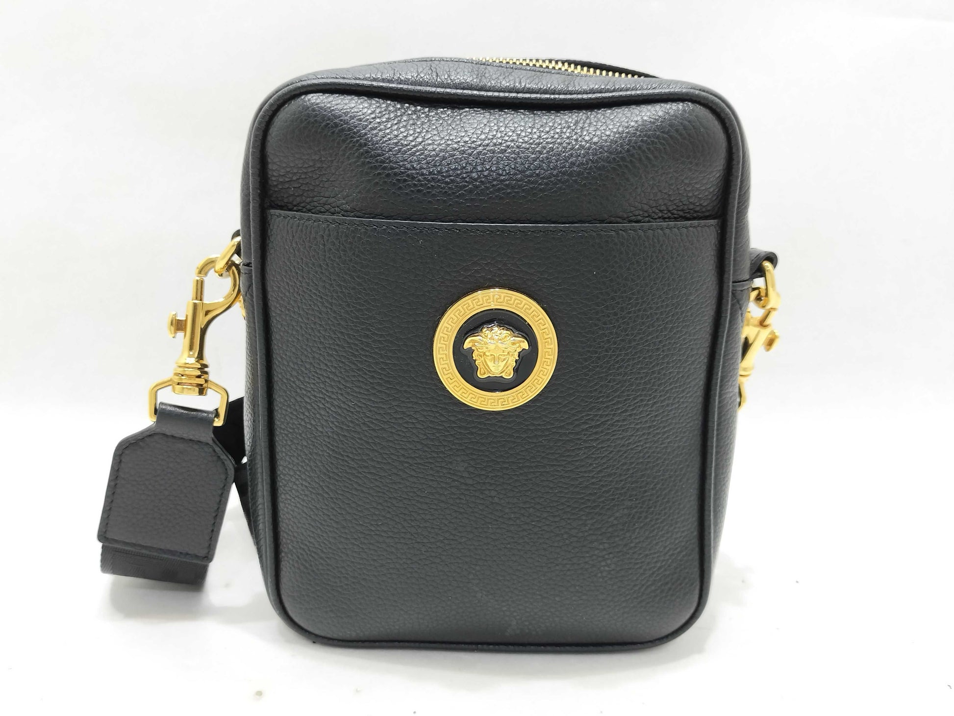 VERSACE Leather Medusa Shoulder Bag 