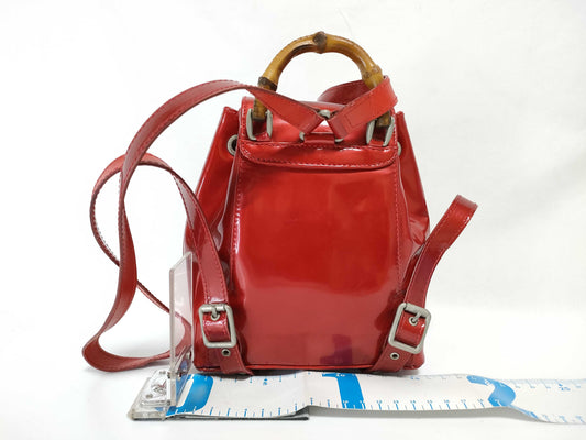 GUCCI Bamboo Backpack in Patent Leather 