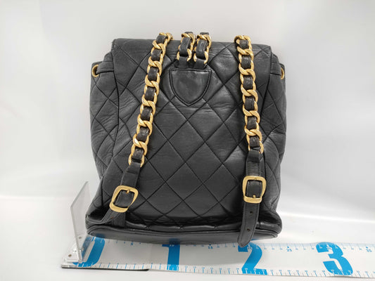 CHANEL Backpack with Matelasse Coco Mark, Lambskin, Chain, and GD Hardware, 3803484