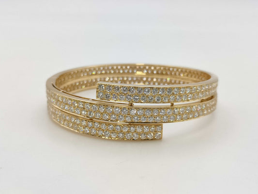 Van Cleef & Arpels Diamond Bracelet/Bangle in Yellow Gold 750, 40.4g 
