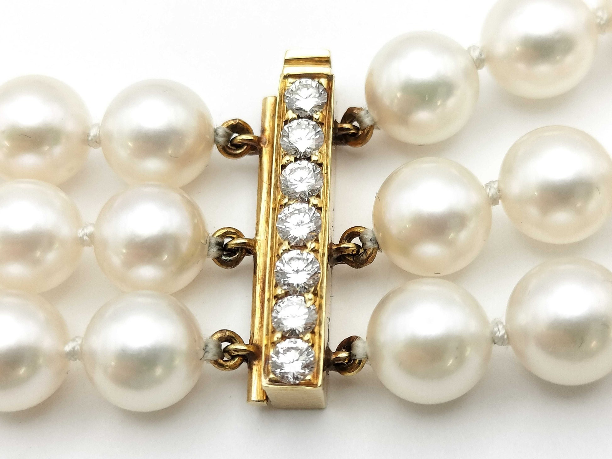 Van Cleef & Arpels Vintage Ribbon Diamond Necklace in 18K Yellow Gold 