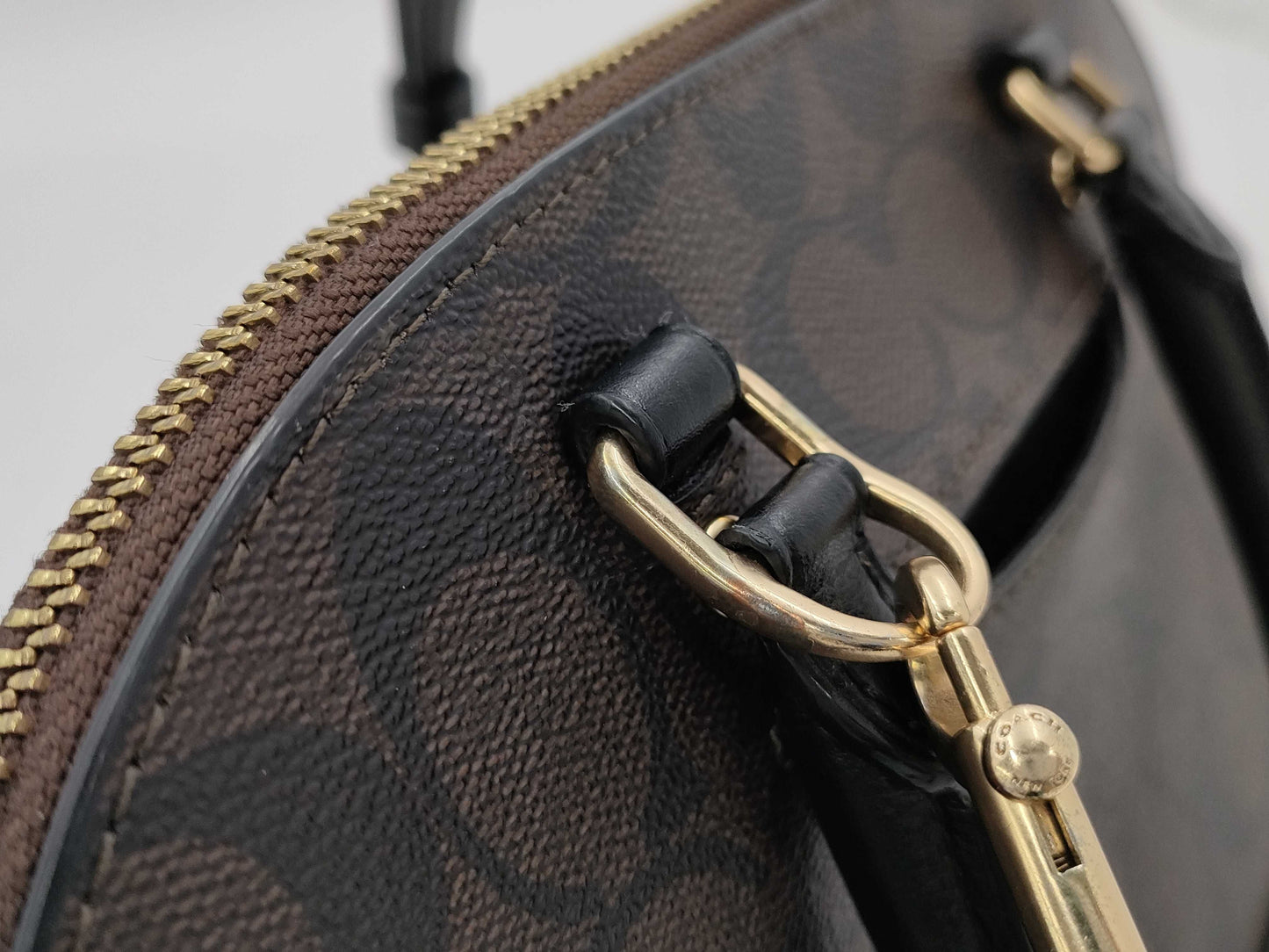 COACH Signature Sierra Satchel Shoulder Bag 2-Way Handbag