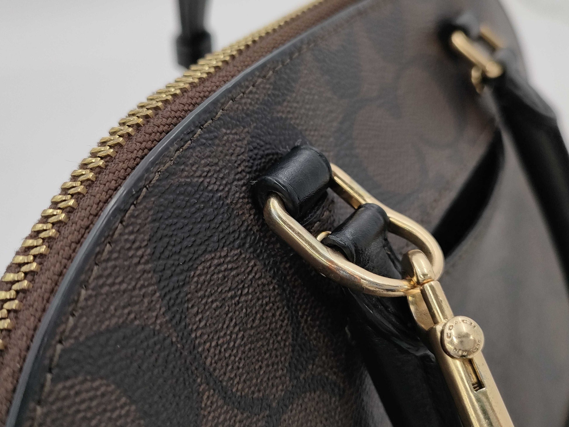 COACH Signature Sierra Satchel Shoulder Bag 2-Way Handbag