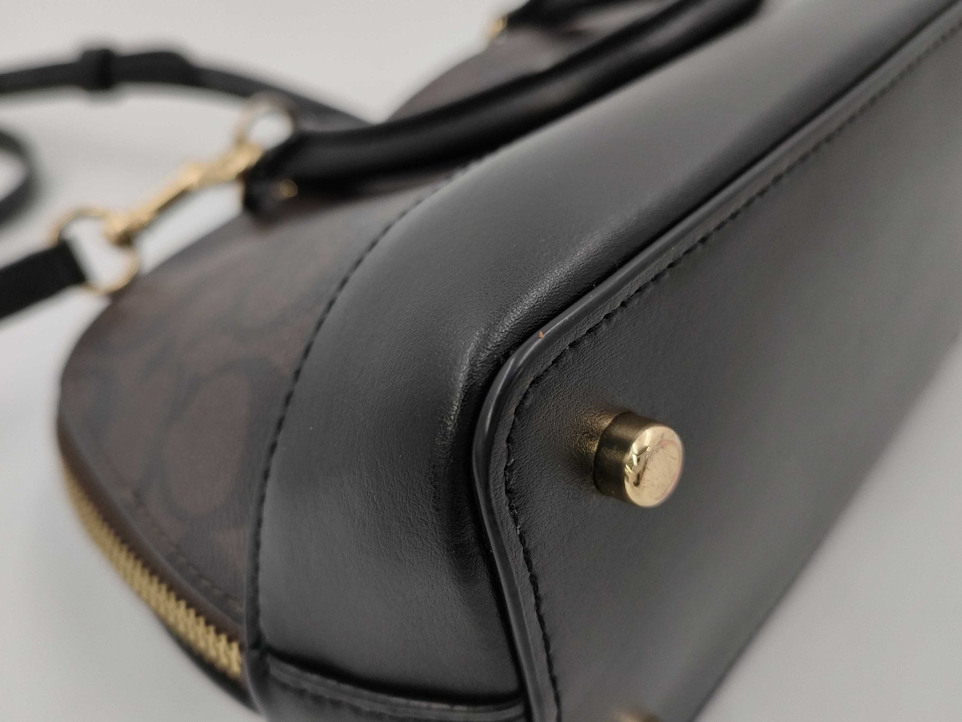 COACH Signature Sierra Satchel Shoulder Bag 2-Way Handbag