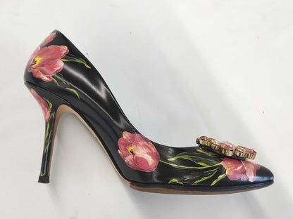 DOLCE&GABBANA DOLCE&GABBANA High Heel Floral Beaded Pumps Size 38