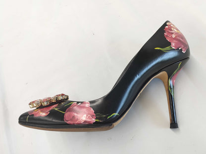 DOLCE&GABBANA DOLCE&GABBANA High Heel Floral Beaded Pumps Size 38