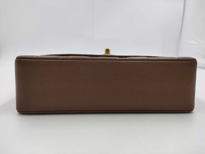 CHANEL Diana Chain Shoulder Bag in Brown Caviar Skin, Diana No. 3 Series