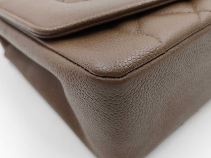 CHANEL Diana Chain Shoulder Bag in Brown Caviar Skin, Diana No. 3 Series