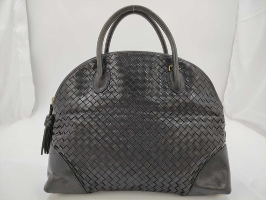 BOTTEGA VENETA Bottega Veneta Handbag Leather Intrecciato Black