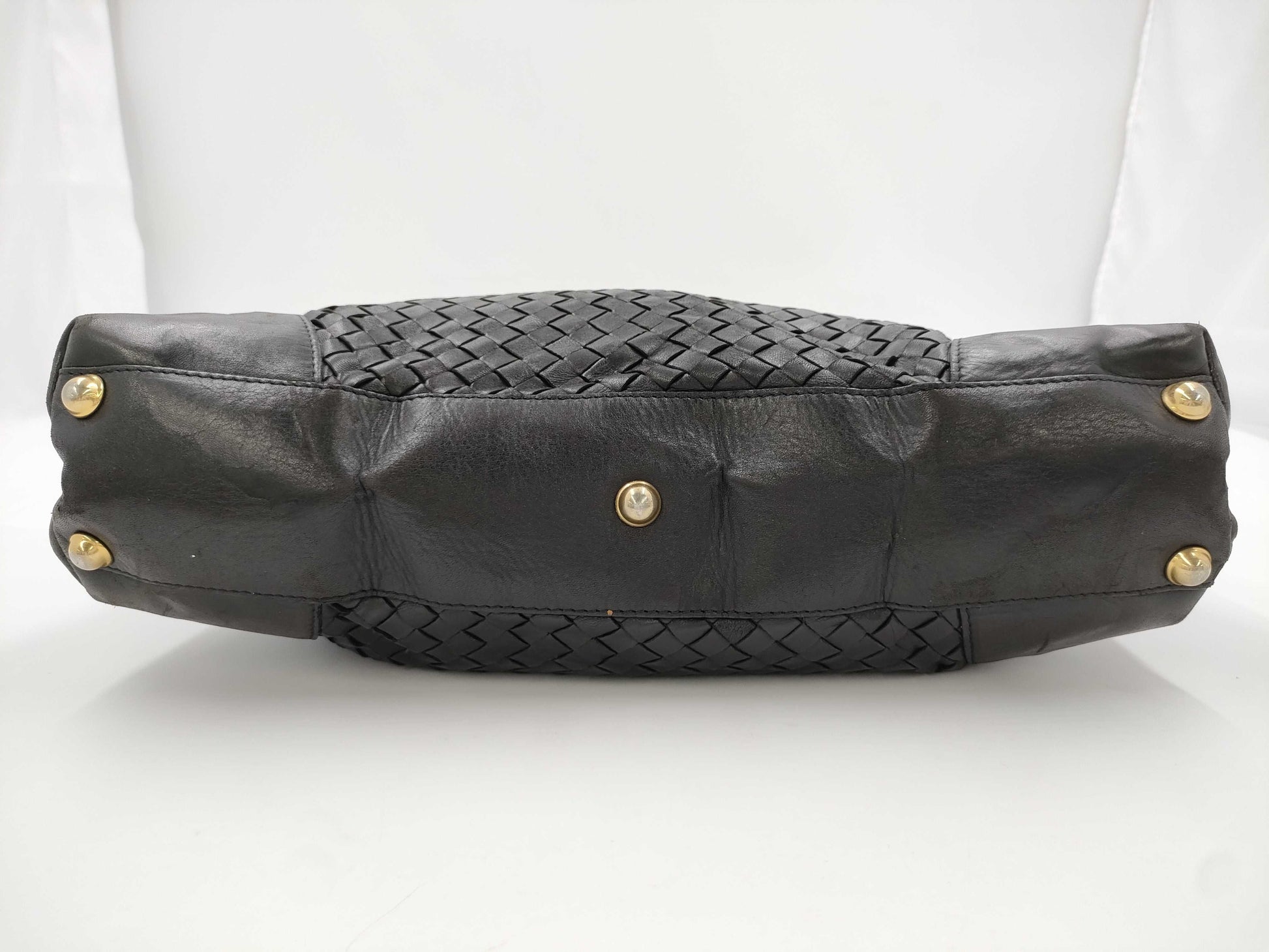 BOTTEGA VENETA Bottega Veneta Handbag Leather Intrecciato Black