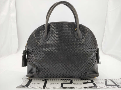 BOTTEGA VENETA Bottega Veneta Handbag Leather Intrecciato Black