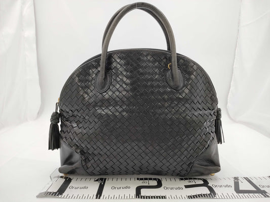 BOTTEGA VENETA Bottega Veneta Handbag Leather Intrecciato Black