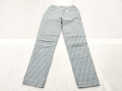 FENDI Zucca print denim pants, size 40
