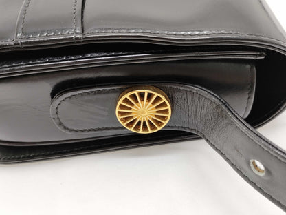 CELINE CELINE Leather Shoulder Bag with Carriage Hardware