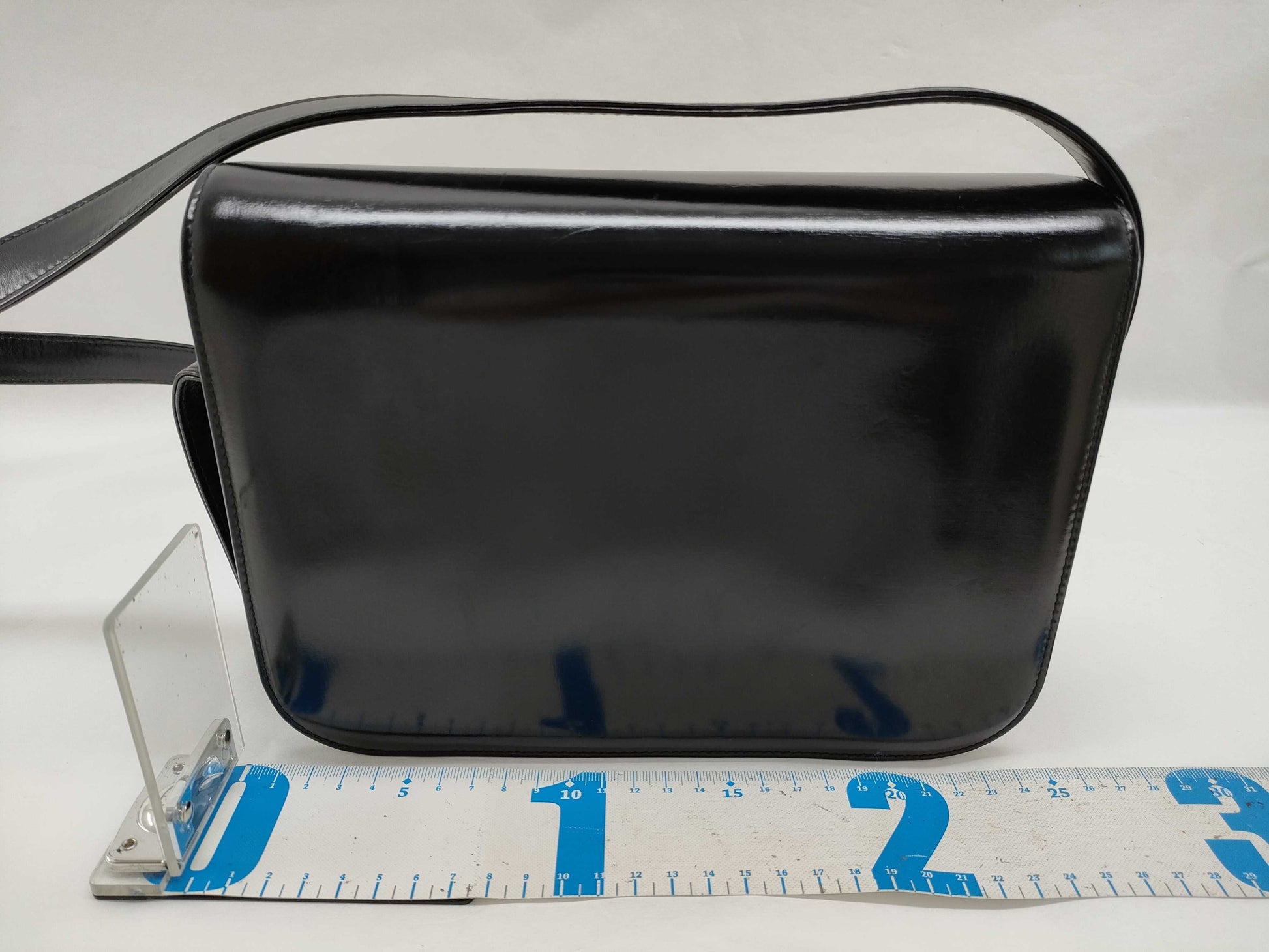 CELINE CELINE Leather Shoulder Bag with Carriage Hardware