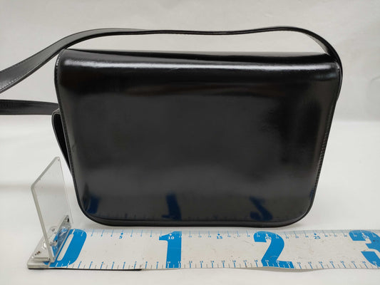 CELINE CELINE Leather Shoulder Bag with Carriage Hardware