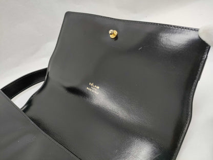 CELINE CELINE Leather Shoulder Bag with Carriage Hardware