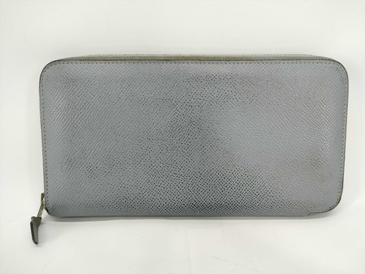 HERMES Azap Long Classic Epson Gray Wallet