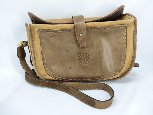 LOEWE Anagram/Vintage/Leather Shoulder Bag