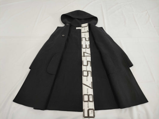 Dior Christian Dior 2018AW 850M14A1116 Hooded Coat, Double Breasted, Black, Size 36