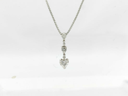 Trilogy D0.25ct K18WG 2.9g Necklace 