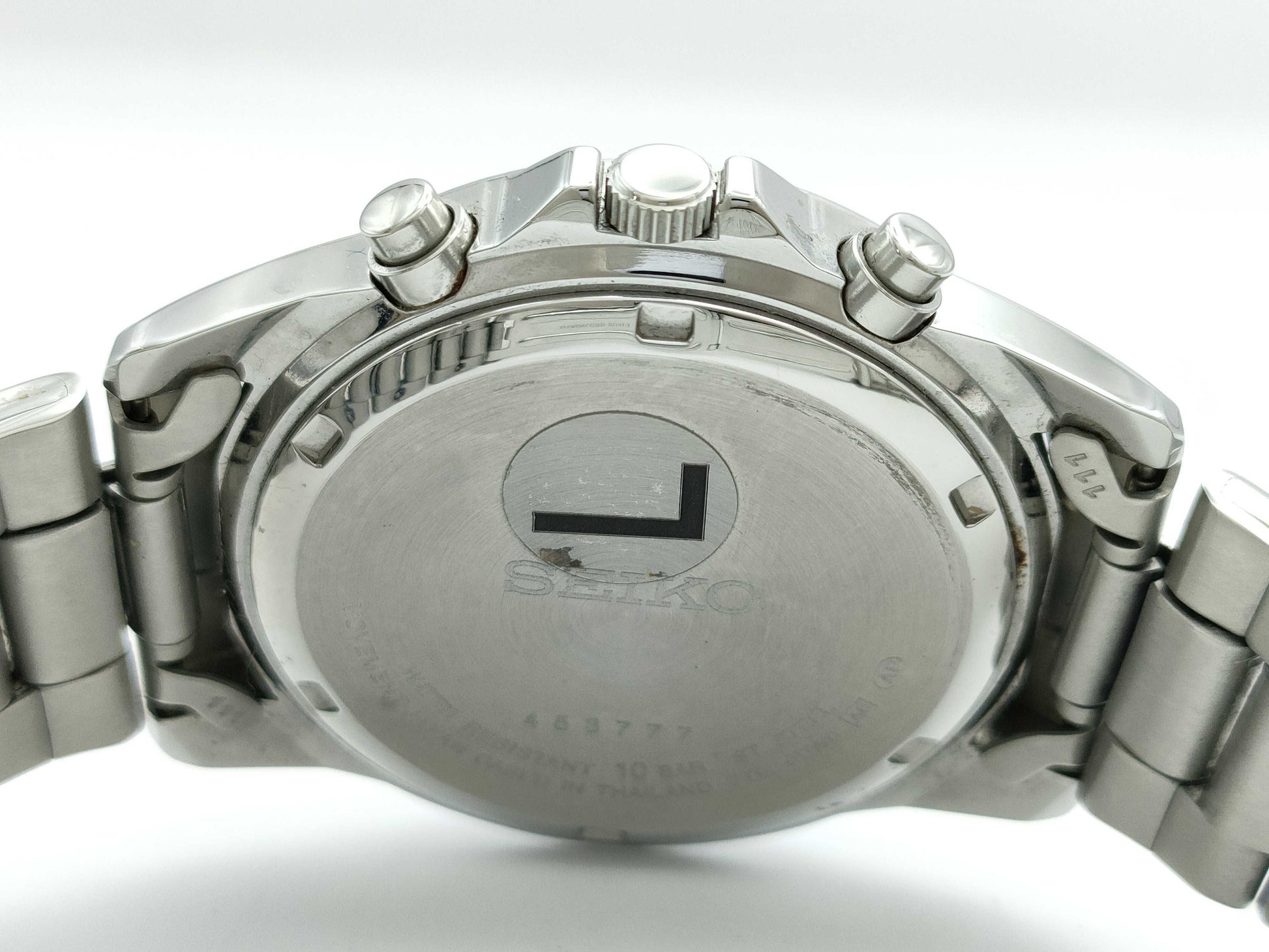 SEIKO 7T92-0DW0 453777 Quartz Black Dial Men's Watch