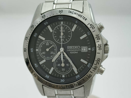 SEIKO 7T92-0DW0 453777 Quartz Black Dial Men's Watch