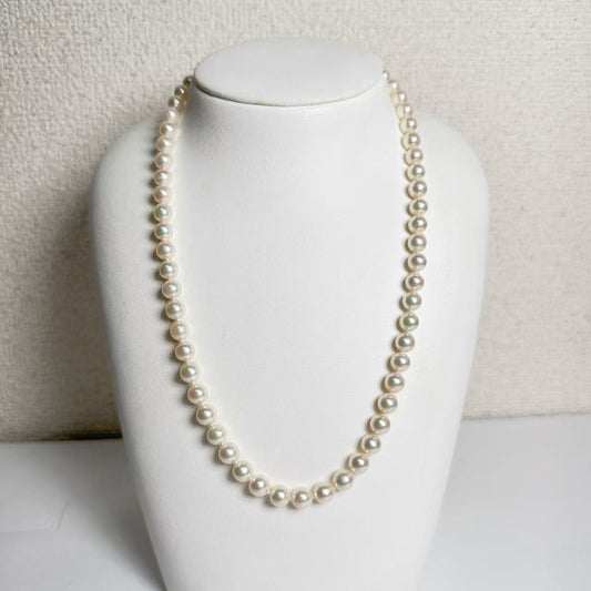 TASAKI Pearl Diameter Approx. 6.5mm-6.9mm Sterling Silver Necklace 