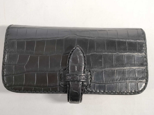 Daisuke Leather Workshop Crocodile Leather Long Wallet