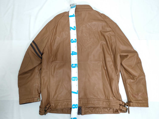 SINA COVA Leather Jacket Camel