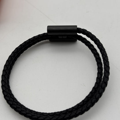 HERMES Tournis Black Bracelet/Bangle