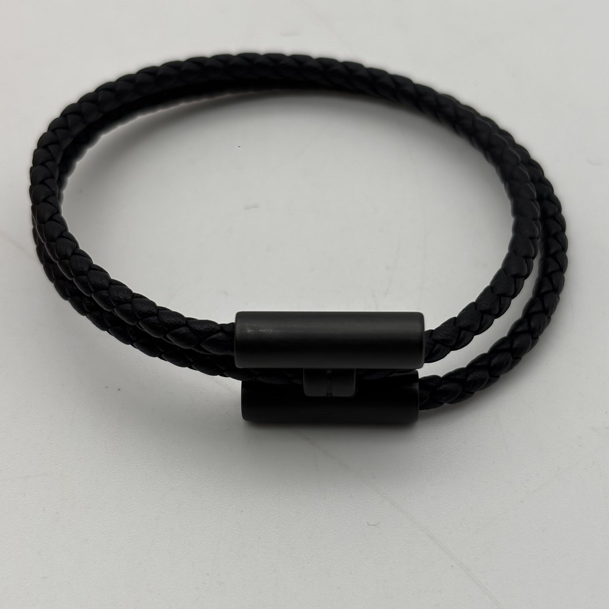 HERMES Tournis Black Bracelet/Bangle