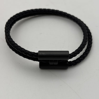 HERMES Tournis Black Bracelet/Bangle
