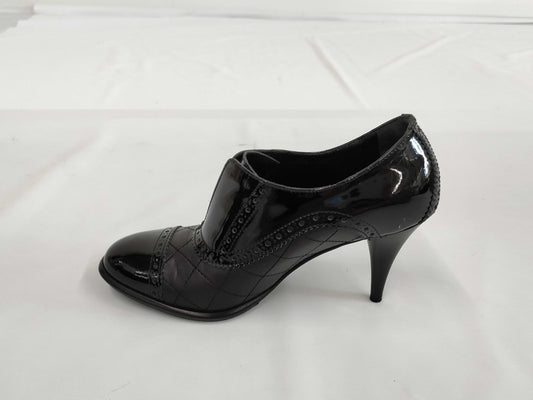 CHANEL CHANEL Leather Patent Matelasse Bootie Pumps Heels Shoes Size 35 1/2 Other Shoes