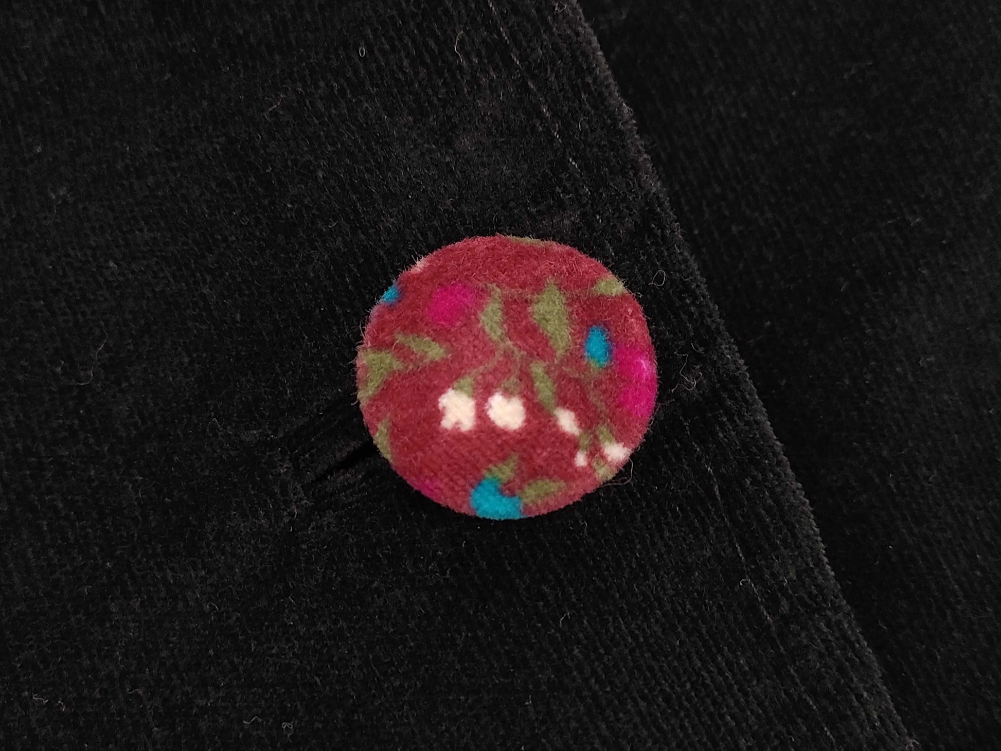 DOLCE & GABBANA Velvet Tailored Jacket, Floral Print, Black, Size 42