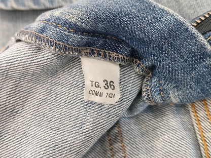 Chloe Chloe Short Denim Skirt Logo Patch Size 36 Skirt