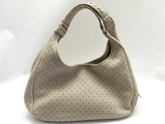 BOTTEGA VENETA Campana Hobo Bag with Perforated Intrecciato Leather Shoulder Bag